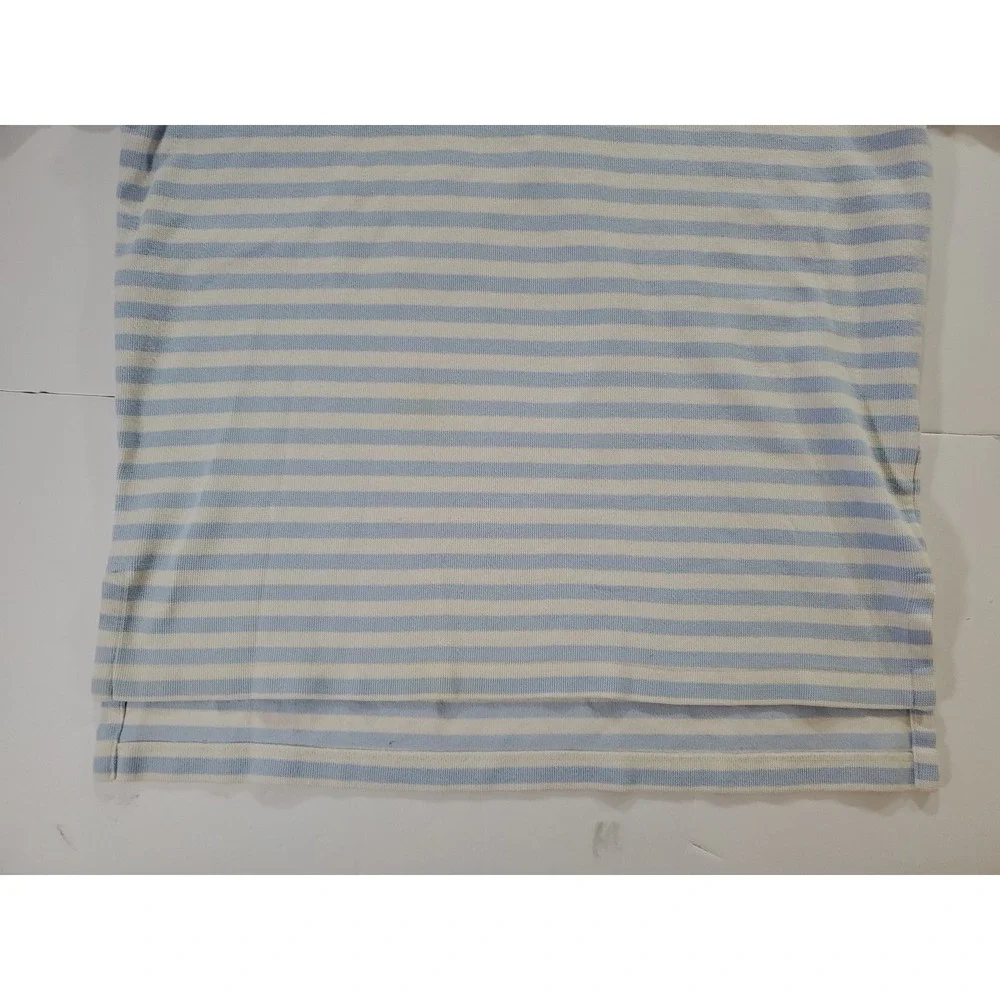 Polo Ralph Lauren Polo Shirt Mens Large White Blue Striped‎ Vintage Shirt